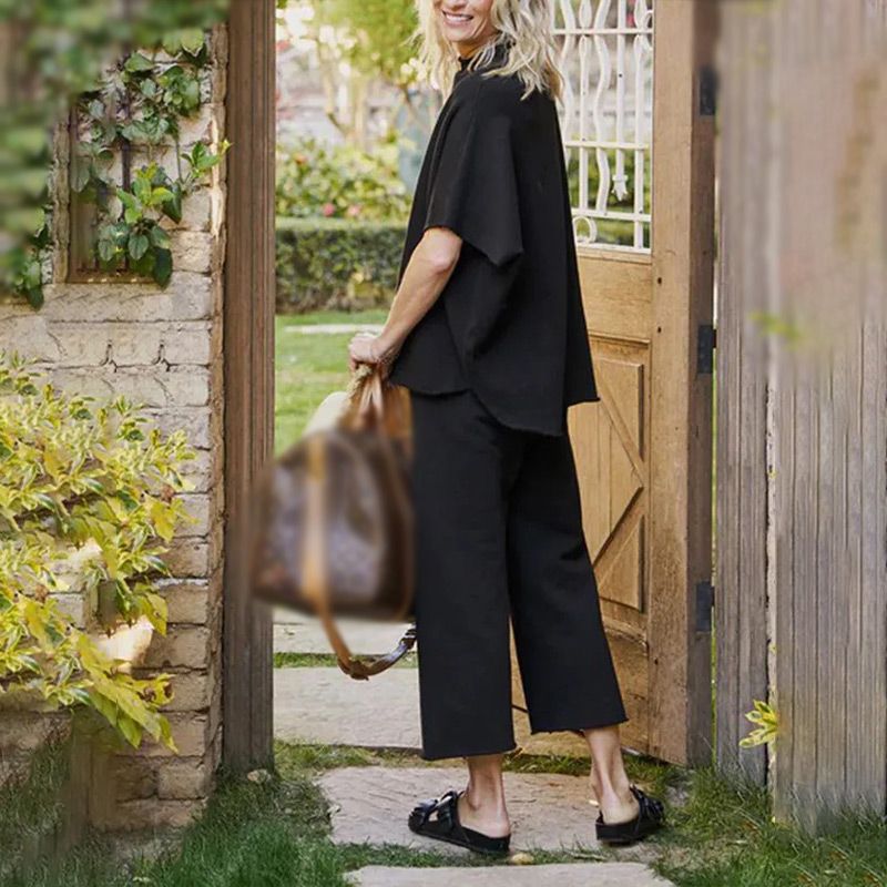 🔥/⏱️Don't Miss! 👚Women's Batwing Sleeve & Wide Leg Pants Lounge Set