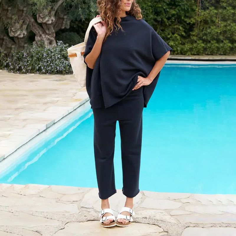 🔥/⏱️Don't Miss! 👚Women's Batwing Sleeve & Wide Leg Pants Lounge Set