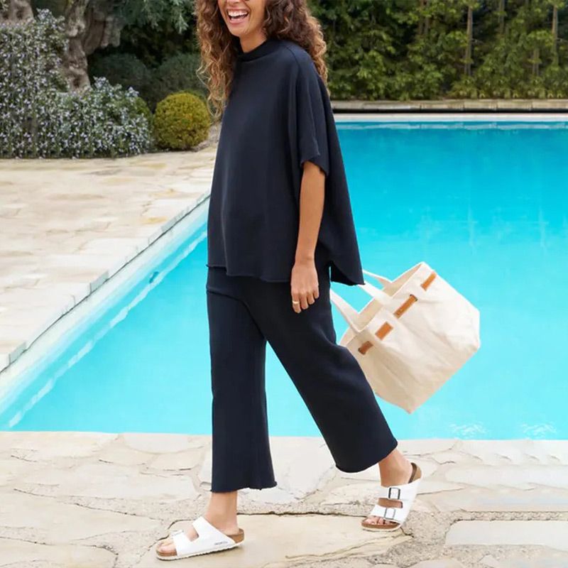 🔥/⏱️Don't Miss! 👚Women's Batwing Sleeve & Wide Leg Pants Lounge Set