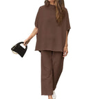 🔥/⏱️Don't Miss! 👚Women's Batwing Sleeve & Wide Leg Pants Lounge Set