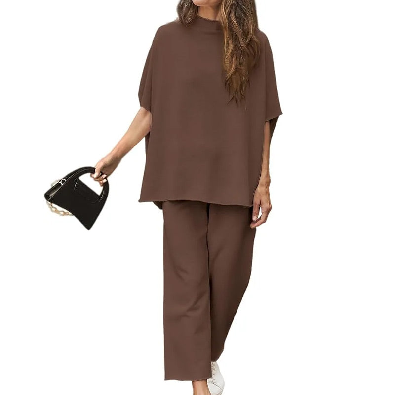 🔥/⏱️Don't Miss! 👚Women's Batwing Sleeve & Wide Leg Pants Lounge Set