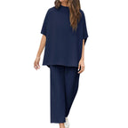 🔥/⏱️Don't Miss! 👚Women's Batwing Sleeve & Wide Leg Pants Lounge Set