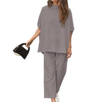 🔥/⏱️Don't Miss! 👚Women's Batwing Sleeve & Wide Leg Pants Lounge Set