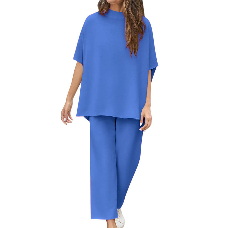 🔥/⏱️Don't Miss! 👚Women's Batwing Sleeve & Wide Leg Pants Lounge Set