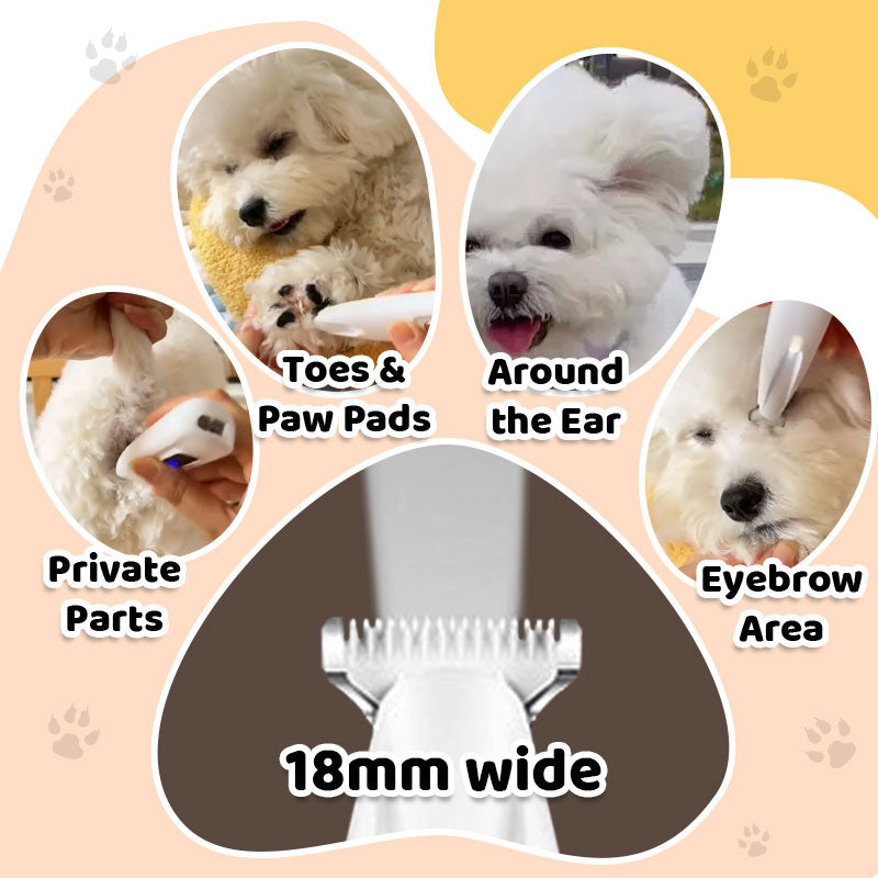 🐾 PET CARE UPGRADE - LED light pet shaver illuminates every trim!