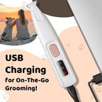 🐾 PET CARE UPGRADE - LED light pet shaver illuminates every trim!