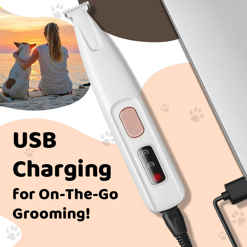 🐾 PET CARE UPGRADE - LED light pet shaver illuminates every trim!