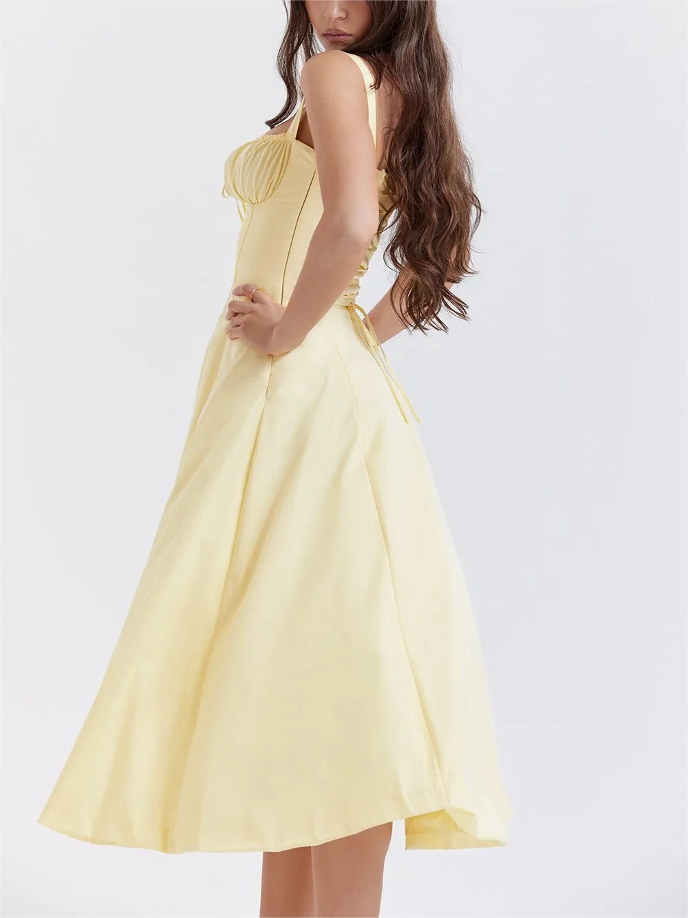 🔥Summer Sale🔥🌸Strapless dress with floral print at the waist🌺