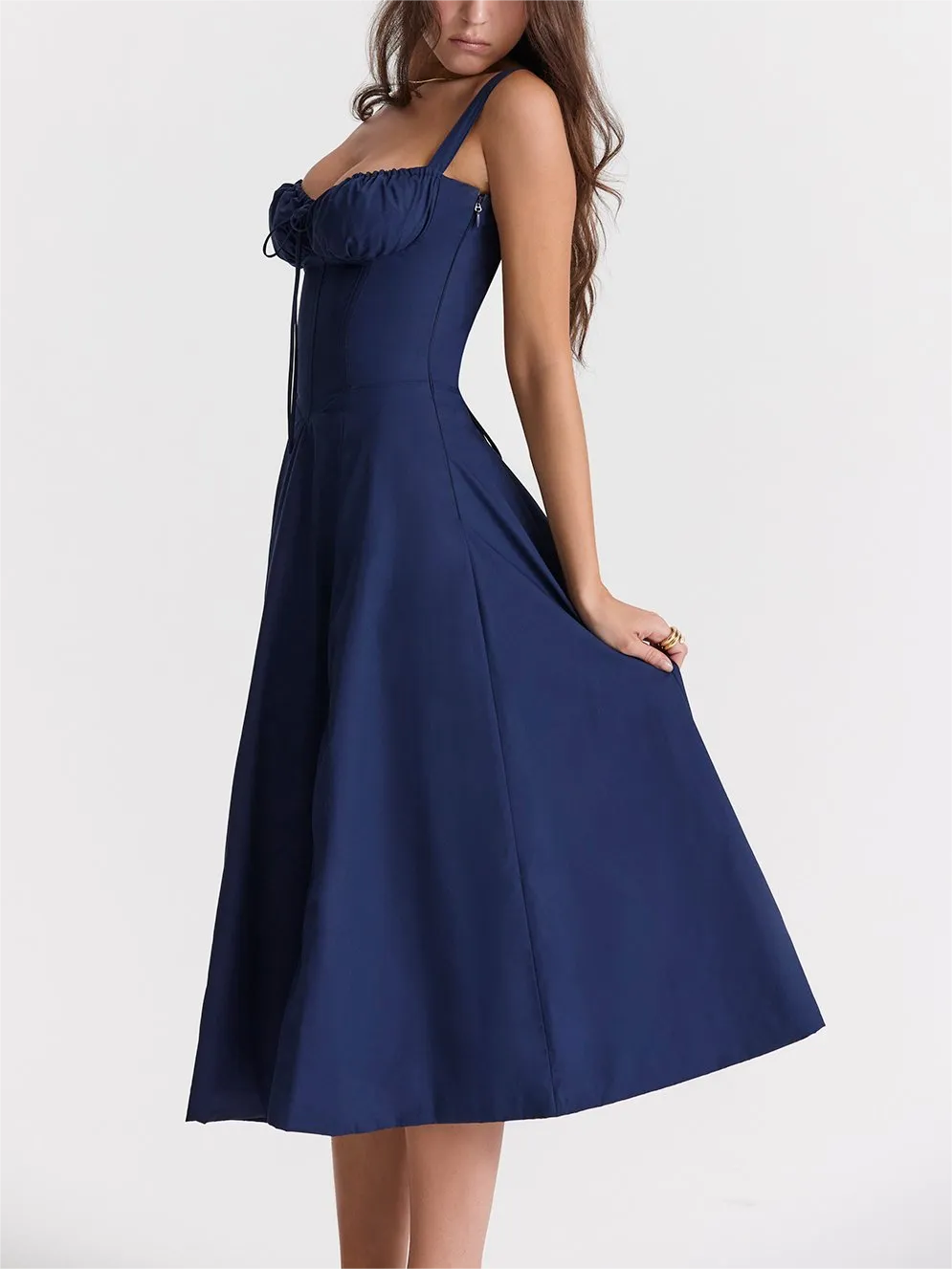 🔥Summer Sale🔥🌸Strapless dress with floral print at the waist🌺