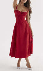 🔥Summer Sale🔥🌸Strapless dress with floral print at the waist🌺