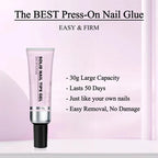 Press-On-Nails Kit (Gel Glue + UV Light + Nail Remover)