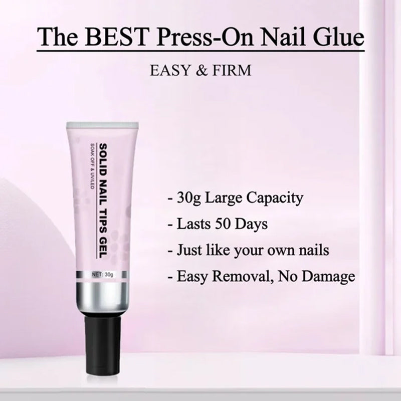 Press-On-Nails Kit (Gel Glue + UV Light + Nail Remover)