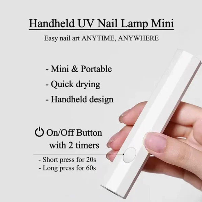 Press-On-Nails Kit (Gel Glue + UV Light + Nail Remover)