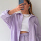 LONG SLEEVE SHIRT SHORT SET