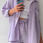 LONG SLEEVE SHIRT SHORT SET