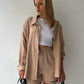 LONG SLEEVE SHIRT SHORT SET