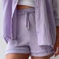LONG SLEEVE SHIRT SHORT SET