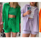 LONG SLEEVE SHIRT SHORT SET