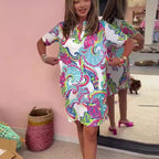 🌷Hot Deal! Colorful Printed V - Neck Women’s Dress🌸