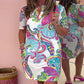 🌷Hot Deal! Colorful Printed V - Neck Women’s Dress🌸