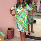 🌷Hot Deal! Colorful Printed V - Neck Women’s Dress🌸