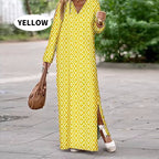 🔥For a limited time 26% discount🔥Boho Long Sleeve V-Neck Dress