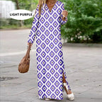 🔥For a limited time 26% discount🔥Boho Long Sleeve V-Neck Dress