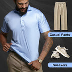 Semi-Spread Collar Shirt