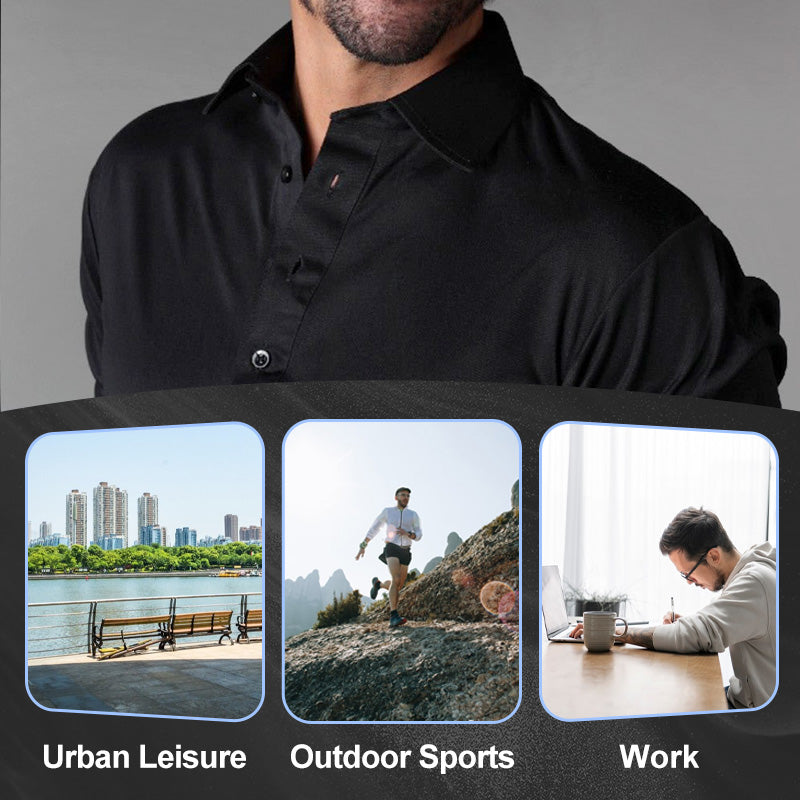 Semi-Spread Collar Shirt