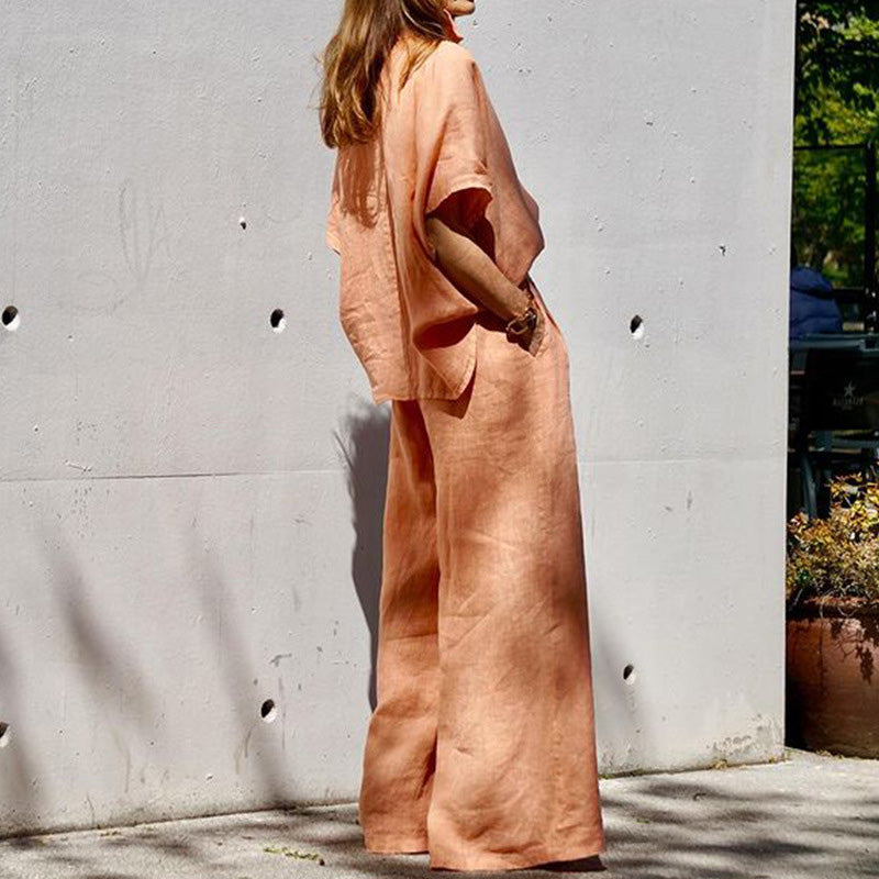 🔥2025 HOT SALE✨Women's Casual Cotton Linen Two-Piece Set