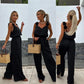 💕 5% off for a limited time! Women's sleeveless wide-leg jumpsuit|slim and versatile, the first choice for summer commuting and leisure
