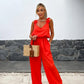 💕 5% off for a limited time! Women's sleeveless wide-leg jumpsuit|slim and versatile, the first choice for summer commuting and leisure