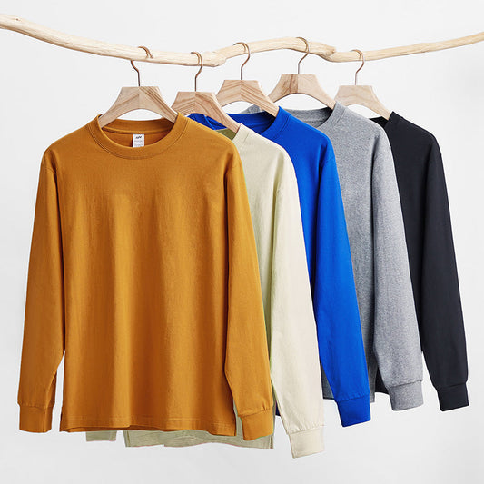 Casual Solid Color Round Neck Long Sleeve Top