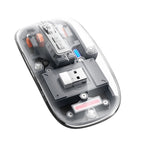🌟Amazing Universal Mouse!🌟Rechargeable Transparent Shell Bluetooth Wireless Mouse