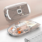 🌟Amazing Universal Mouse!🌟Rechargeable Transparent Shell Bluetooth Wireless Mouse