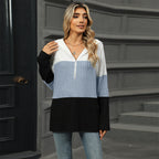 ✨Hot Sale 41% OFF✨Women's Color Block Hooded Sweater