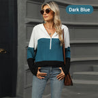 ✨Hot Sale 41% OFF✨Women's Color Block Hooded Sweater