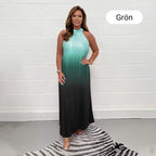 ⏰ Last Flash Sale! 💃 The gradient pleated halterneck dress ✨ is full of romantic atmosphere