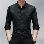 🔥Men's Business Casual Printed Long-Sleeved Shirt