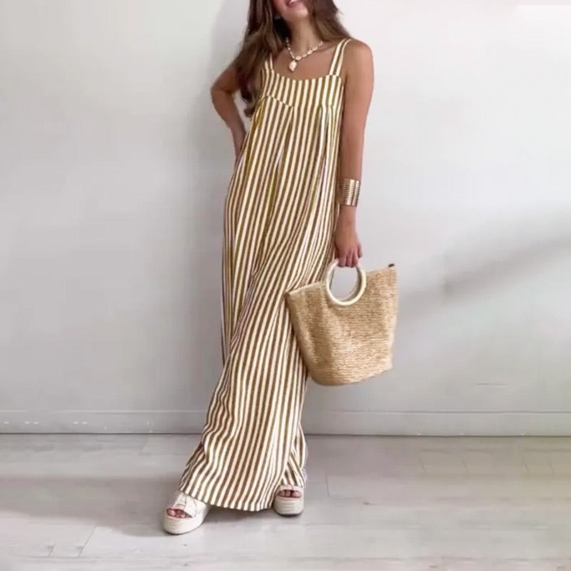 🔥 Refuse to dress anxiously! Striped loose jumpsuit|A set of Fengshen ✨ sale