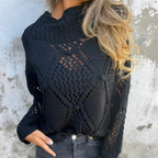 🔥HOT SALE🔥Hollow-out Knitted Round Neck Sweater