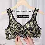 6pcs Fashionable Printed Front-closure U-back Bra for Women