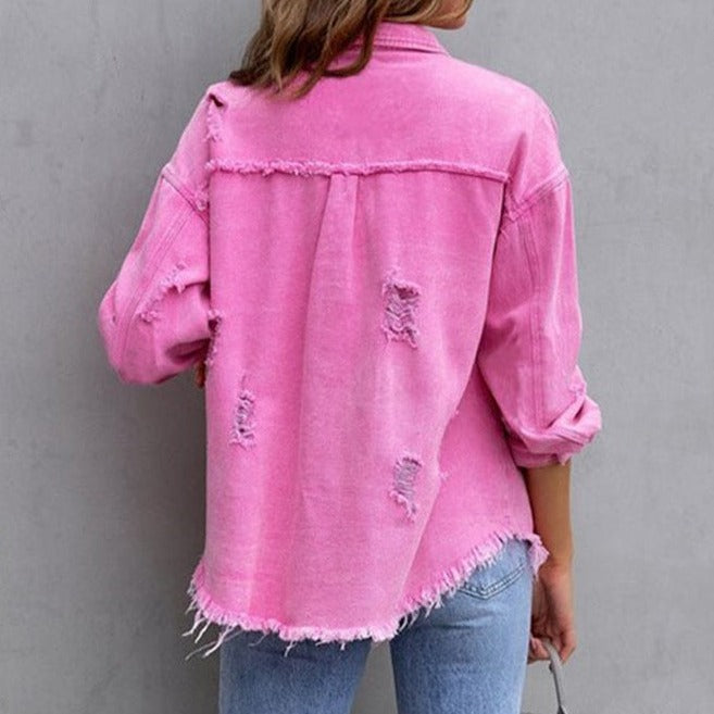 🍂Early Fall Specials 58% OFF💕Relaxed Fit Denim Style Jacket
