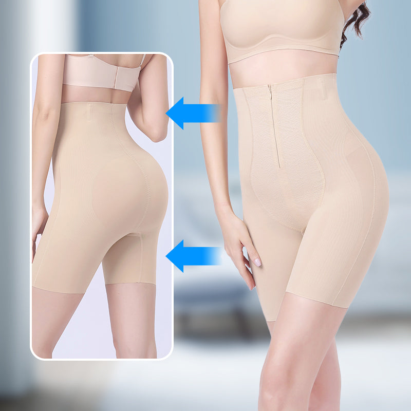 Zipper Tummy Cinching Girdle Hip Lifting Pants