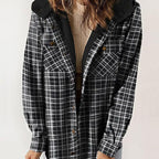 Autumn and Winter Series 54% OFF❄️Women's Winter Trendy Plaid Hooded Jacket💖