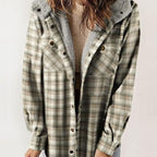 Autumn and Winter Series 54% OFF❄️Women's Winter Trendy Plaid Hooded Jacket💖