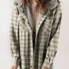 Autumn and Winter Series 54% OFF❄️Women's Winter Trendy Plaid Hooded Jacket💖