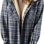 Autumn and Winter Series 54% OFF❄️Women's Winter Trendy Plaid Hooded Jacket💖