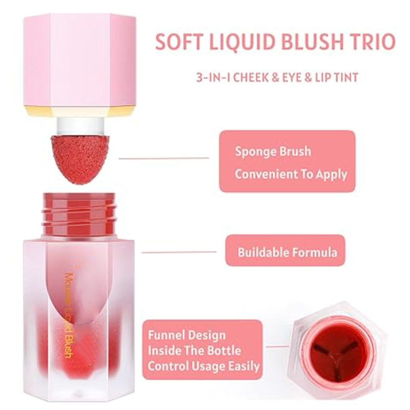 Smooth Liquid Face Blush with Air Cushion - Your All - in - One Makeup Must - Have