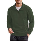 Men's Long Sleeve Quarter Zip Pullover Sweater